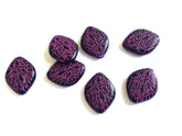 Designer Jewellery Beads Acrylic 20x15x5xmm Rhombus Black & Pink (Pack Of 10 Pieces) (#Ot32)